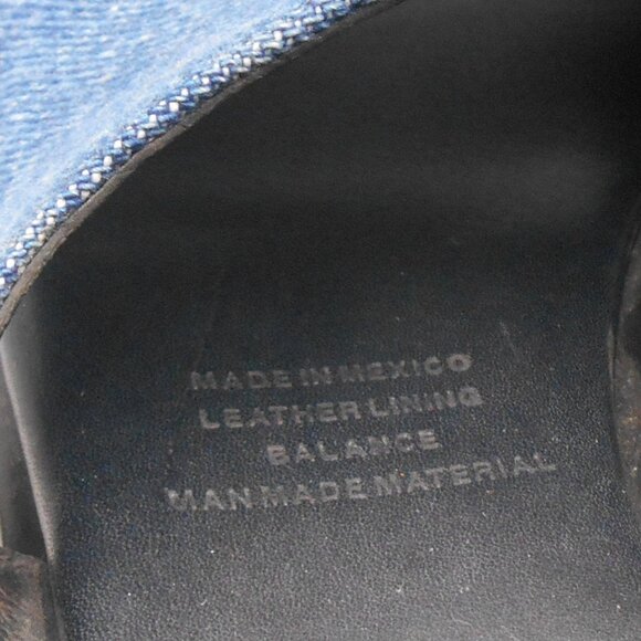 L.L. BEAN BLUE SLIDE SANDALS SHOES LEATHER LINING 6.5 SIZE HTF MADE IN MEXICO - Picture 4 of 11